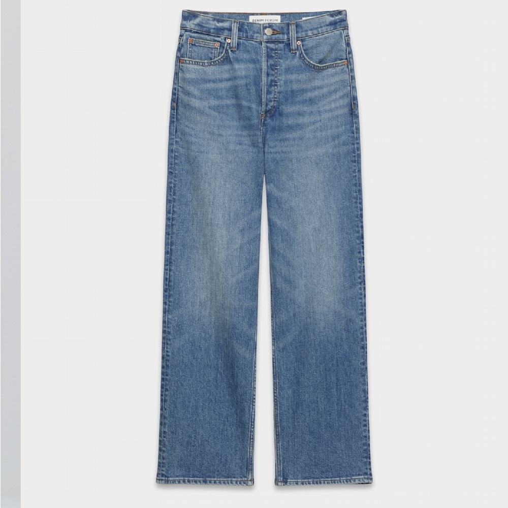 Denim Forum Straight Leg Blue Jeans